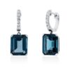 Material: weissgold – Ohrschmuck Farbstein Fashion