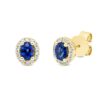 Material: gelbgold – Ohrstecker Farbstein Classic