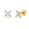 Material: gelbgold – Ohrstecker Farbstein Fashion