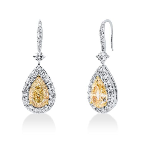 Ohrhänger Farbiger Diamant