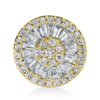 Material: gelbgold – Anhänger Baguette Illusion