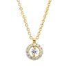 Material: gelbgold – Collier Solitaire mit Besatz