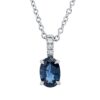 Material: weissgold – Collier Farbstein Classic