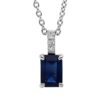Material: weissgold – Collier Farbstein Classic
