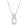 Material: weissgold – Collier Baguette